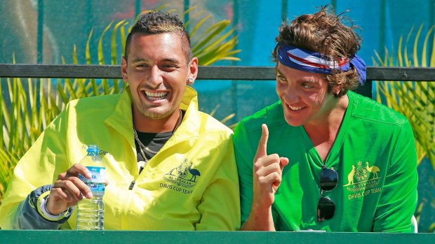 Nick Kyrgios and Thanasi Kokkinakis could team up for Australia in next year's Davis Cup tie against the US, which Canberra wants to host.