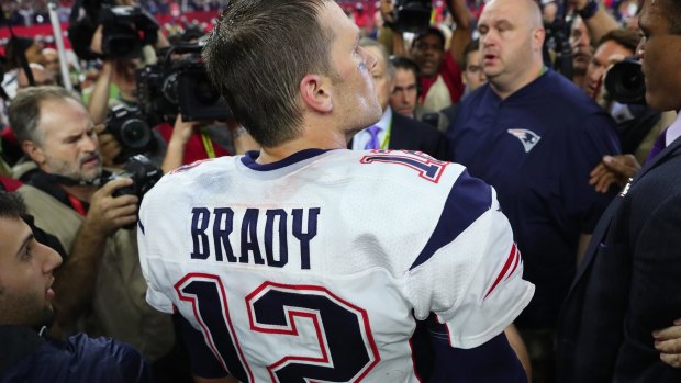 Emotional moment: Brady dedicated the game to his mother.