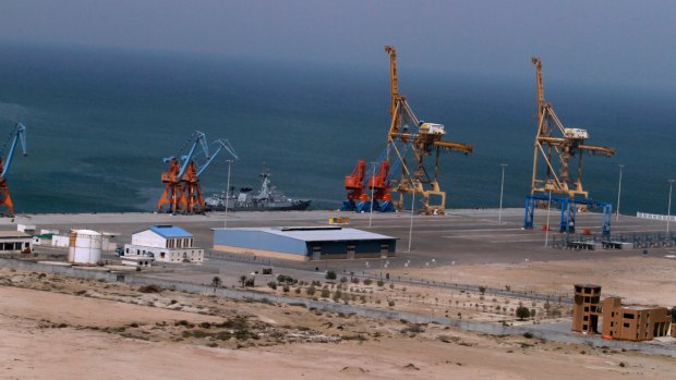 Gwadar port, which Pakistan hopes will open a new East-West trade route for Chinese goods.