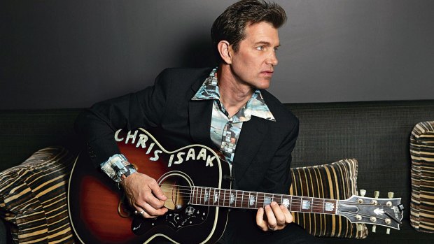 Not-so-old crooner Chris Isaak, playing a few tunes for <i>Sydney Morning Herald's Spectrum</i>.
