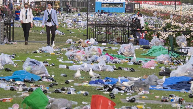 Cleaning up after the Cup is a grim task.