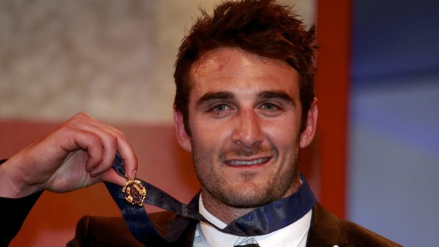 Jobe Watson with the 2012 Brownlow Medal.