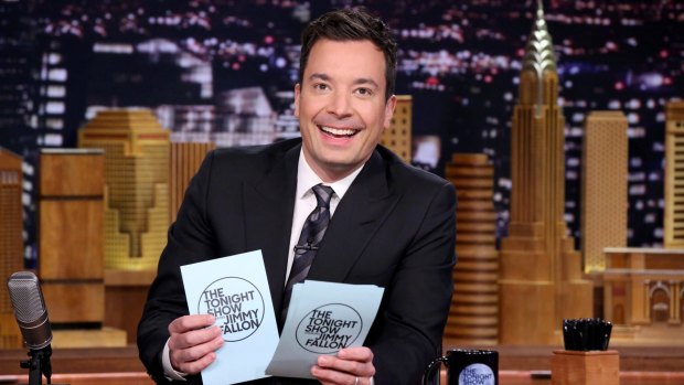 Jimmy Fallon hosts hit NBC talk show, <i>The Tonight Show</i>.