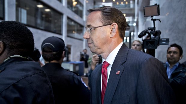 Deputy Attorney-General Rod Rosenstein is at the centre of the storm over James Comey's sacking.