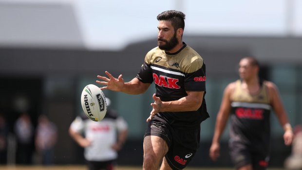 High praise: James Tamou is already seeing the positive effect of James Maloney at the Panthers.
