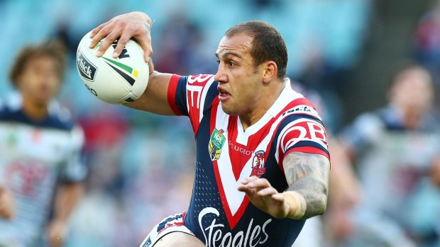 Flying Rooster: Blake Ferguson on the rampage against the Cowboys.