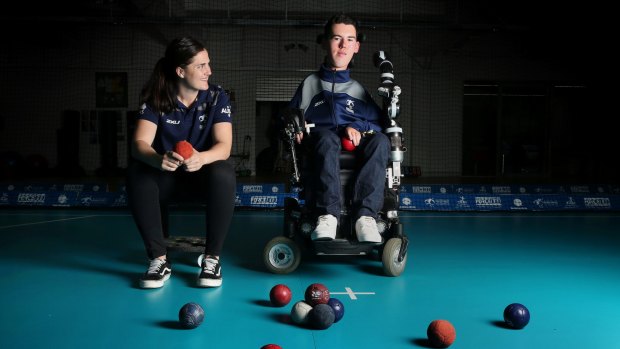 Paralympian Daniel Michel with his sport assistant Ashlee McClure. "We're a team."