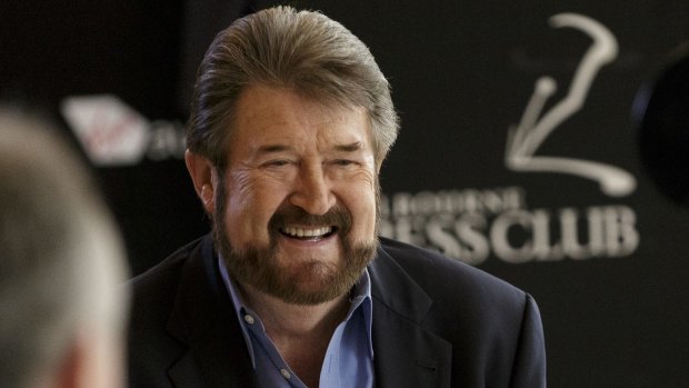 Derryn Hinch at the Melbourne Press Club luncheon on Friday.