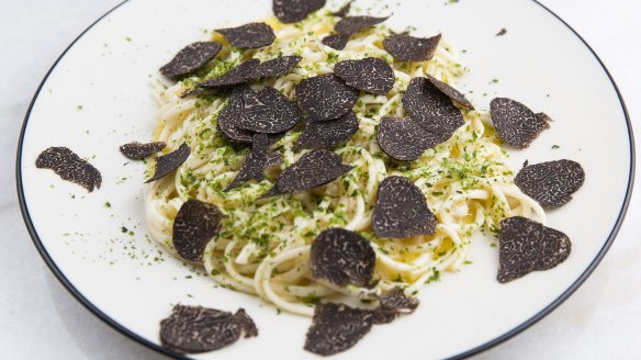 Spanner crab udon with shaved truffle.