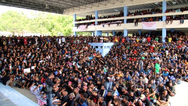 Students at University of PNG rally to get Prime Minister Peter O'Neill to step down.