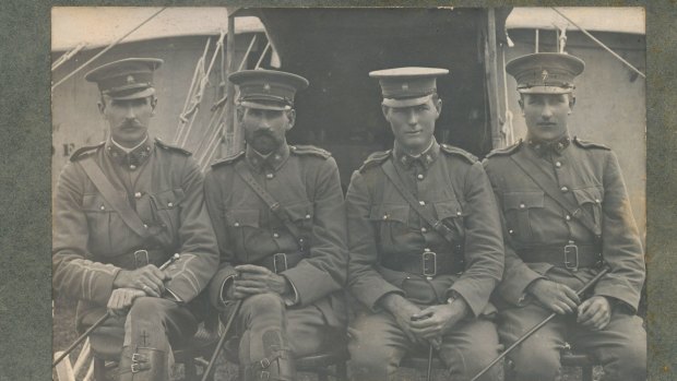 Col. Ray Stanley was commissioned, a Lieutenant, second from the right. Note, Fort Lytton was named Kitchener Camp in 1909.