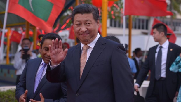 Chinese President Xi Jinping arrives in the Maldives: "Don't litter water bottles, don't destroy their coral reef. Eat less instant noodles and more local seafood."