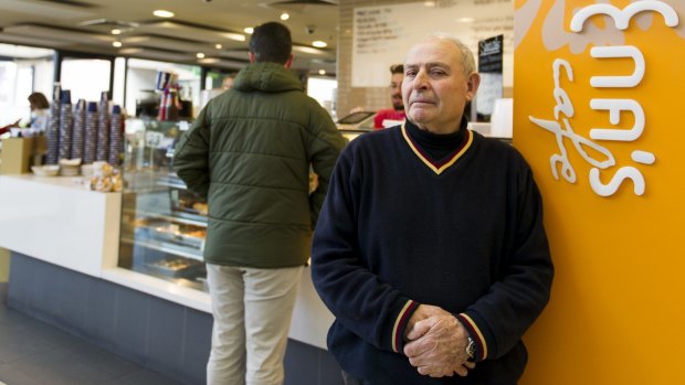 Sakeena's Cafe owner Minas Stavrakis has the support of the community.