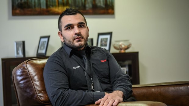 Security guard Caglar (Charlie) Erdogdu leaped on a deranged man who had doused himself in fuel and was trying to set himself alight in a crowded supermarket.
