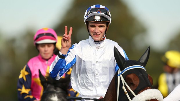 Strong day: Sam Clipperton did well to get Mirage over the line at Rosehill on Saturday.