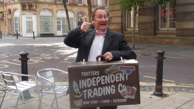 Derek "Del Boy" Trotter (played by Nick Moon) in <i>Only Fools and 3 Courses</i>.