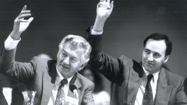 Hawke with his successor, Paul Keating, who built very close relationships with his key public service advisers.
