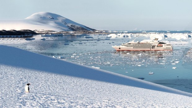 The luxury Antarctic cruiser, Ponant's Le Lyrial.