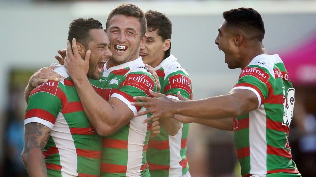 Happy Bunnies: The Rabbitohs recovered well after a nightmare opening.