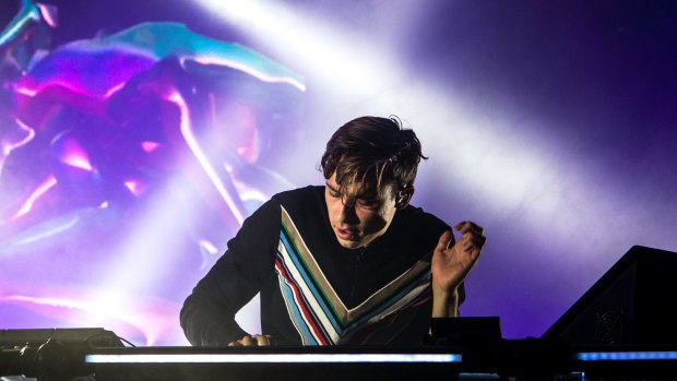 Global star of electronica, Flume,  at Sydney's Laneway Festival in February 2016.
