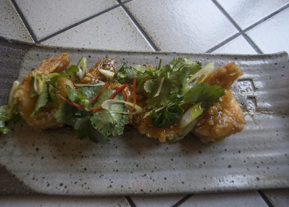 Tingling prawn dish at Ruyi.