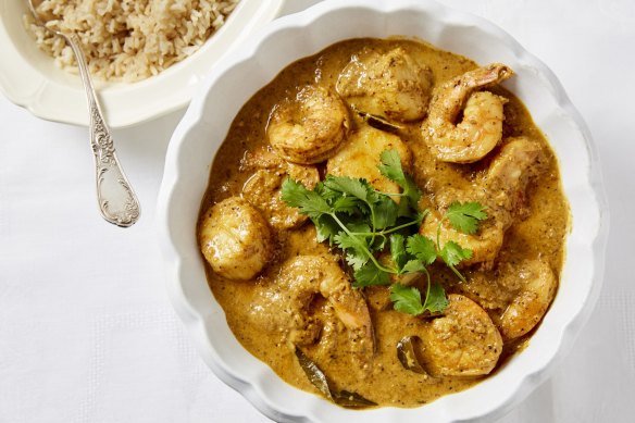 Prawn and scallop curry.