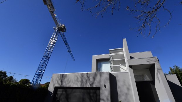 The crane in Elwood that is overhanging a neighbouring home.