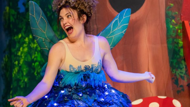 Winging it: Tammy Weller cavorts as Tinkerbell.
