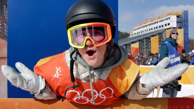 American boarder Red Gerard after winning gold in the men's slopestyle final.