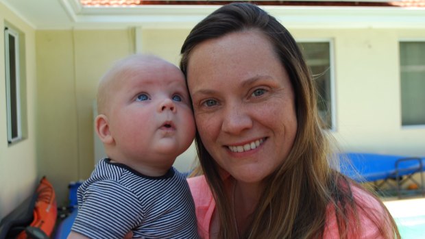 Bassendean council candidate Sarah Quinton and son Jarvis at home.