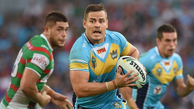 Aidan Sezer in action for the Gold Coast Titans last year.