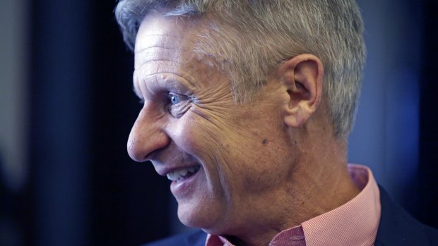 Libertarian presidential candidate former New Mexico Governor Gary Johnson.