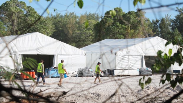 A refugee processing centre on Nauru.