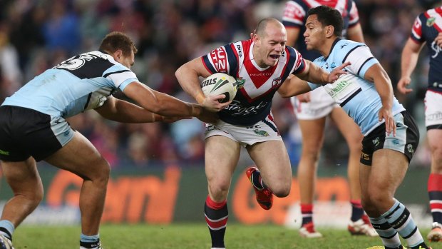 Heath L'Estrange on the charge for the Roosters last year.