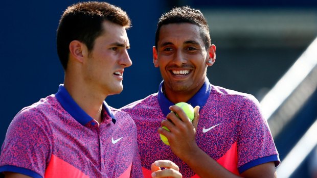 Double trouble: Bernard Tomic (left) and Nick Kyrgios.