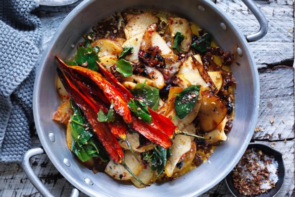This chilli sauce features in Kylie Kwong's potato stir-fry.