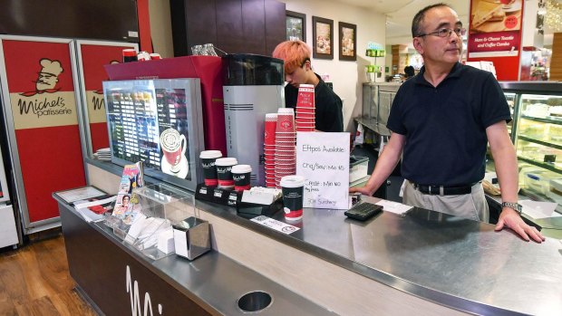 Wayne Hong a franchisee who owns the Michel's Pattiserie store in Knox Shopping Centre says his dream was ruined.