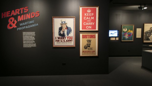 An original Keep Calm and Carry Onposter is now on display at the Australian War Memorial as part of the Hearts and minds: wartime propaganda exhibition.