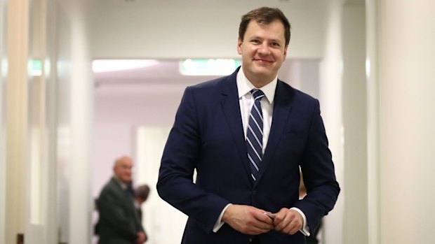 Labor MP Ed Husic arrives for the caucus meeting at Parliament House. Photo: Alex Ellinghausen