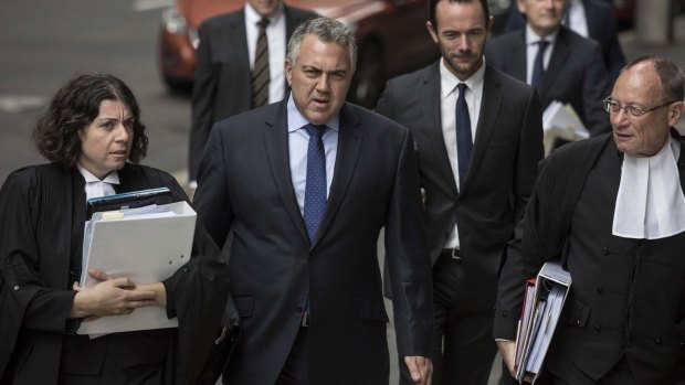 Joe Hockey arrives at court during his defamation case in March.