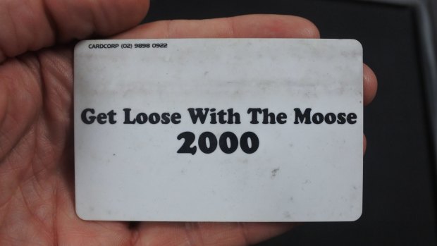 A Mooseheads nightclub membership card from 2000.