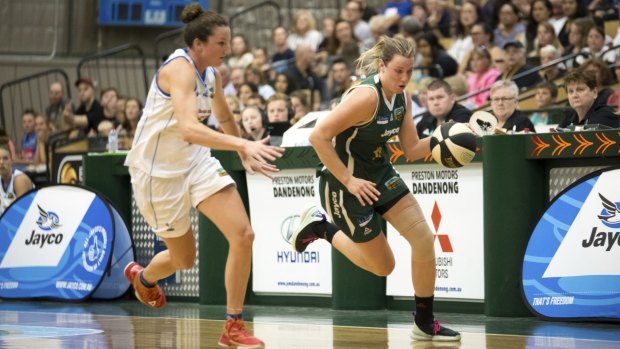 Dandenong Rangers' Sara Blicavs (right) has not made the cut for the Opals' Olympic squad.