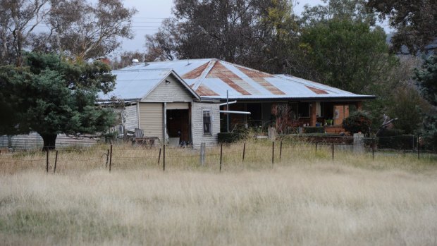This home, on land now owned by the ACT government, would be demolished if the Williamsdale solar farm was built on the site planned. 