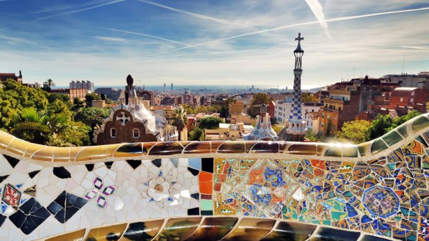 Park Guell, Barcelona. Tourism is booming and there has been a backlash from locals.