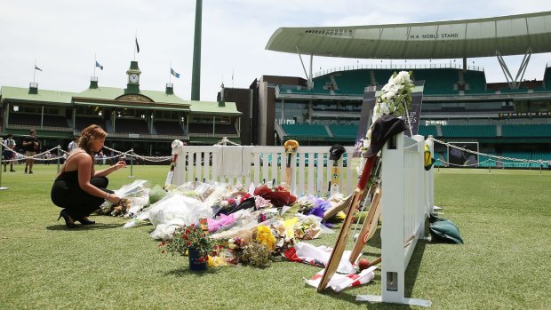 Tributes flowed a the SCG for Phillip Hughes in the wake of his death.