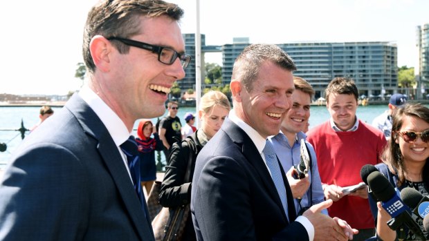 Under fire: Finance Minister Dominic Perrottet and Premier Mike Baird.