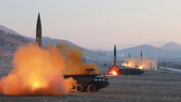 North Korea launched four missiles in an undisclosed location  this month.