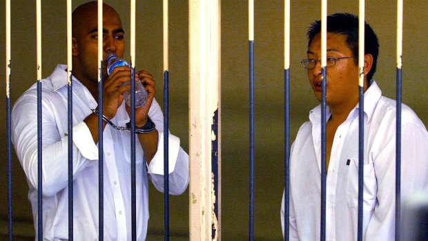 Awaiting execution: Myuran Sukumaran, left, and Andew Chan.