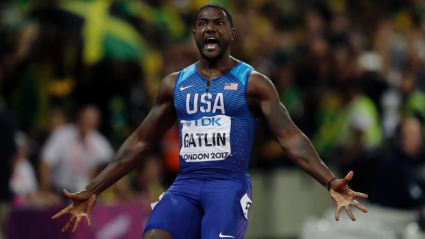 Under scrutiny: Justin Gatlin took out the 100m final at the World Athletics Championships, a result now under the magnifying glass.