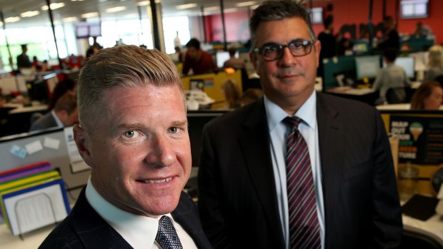 Acquire Learning Group Managing Director John Wall (left) with Executive Chairman Andrew Demetriou.